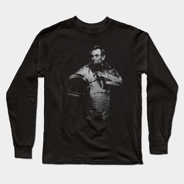 Astronaut Abe Long Sleeve T-Shirt by bronzarino